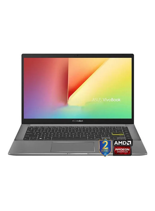 كمبيوتر محمول VivoBook S14 بشاشة عالية الدقة مقاس 14 بوصة، ومعالج AMD Ryzen 5-4500U/ذاكرة وصول عشوائي سعة 8 جيجابايت/محرك أقراص SSD سعة 512 جيجابايت/بطاقة رسومات AMD Radeon/نظام تشغيل Windows 10/-1