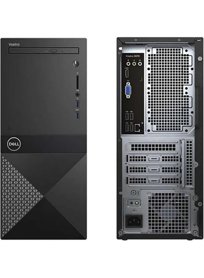 كمبيوتر شخصي برجي Vostro 3910، معالج Core i3-12100/ذاكرة وصول عشوائي سعة 8 جيجابايت/محرك أقراص ثابتة سعة 1 تيرابايت + SSD سعة 256 جيجابايت/بطاقة رسومات مدمجة/نظام التشغيل Windows 11-2