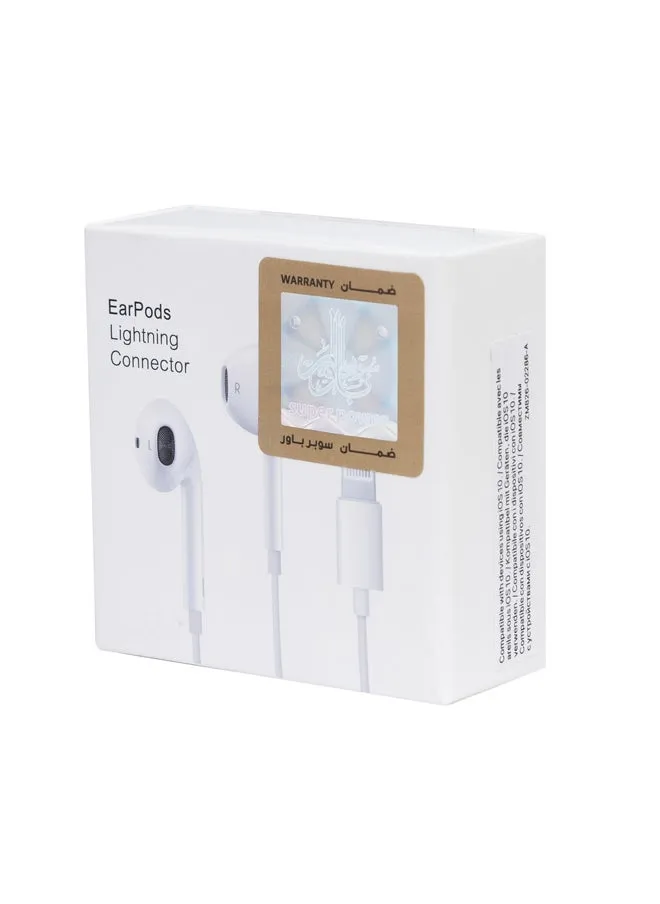 White Lightning Connector Earphones Clear, high-quality sound and exceptional comfort-1