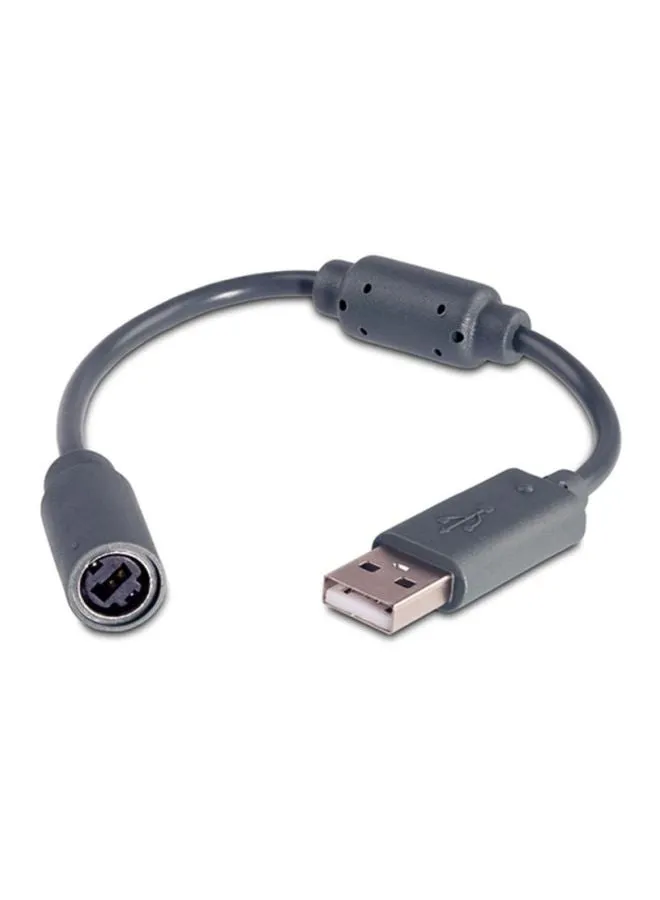 كابلات ذراع تحكم سلكي مزوّدة بمنفذ USB لجهاز مايكروسوفت إكس بوكس 360 رمادي-2