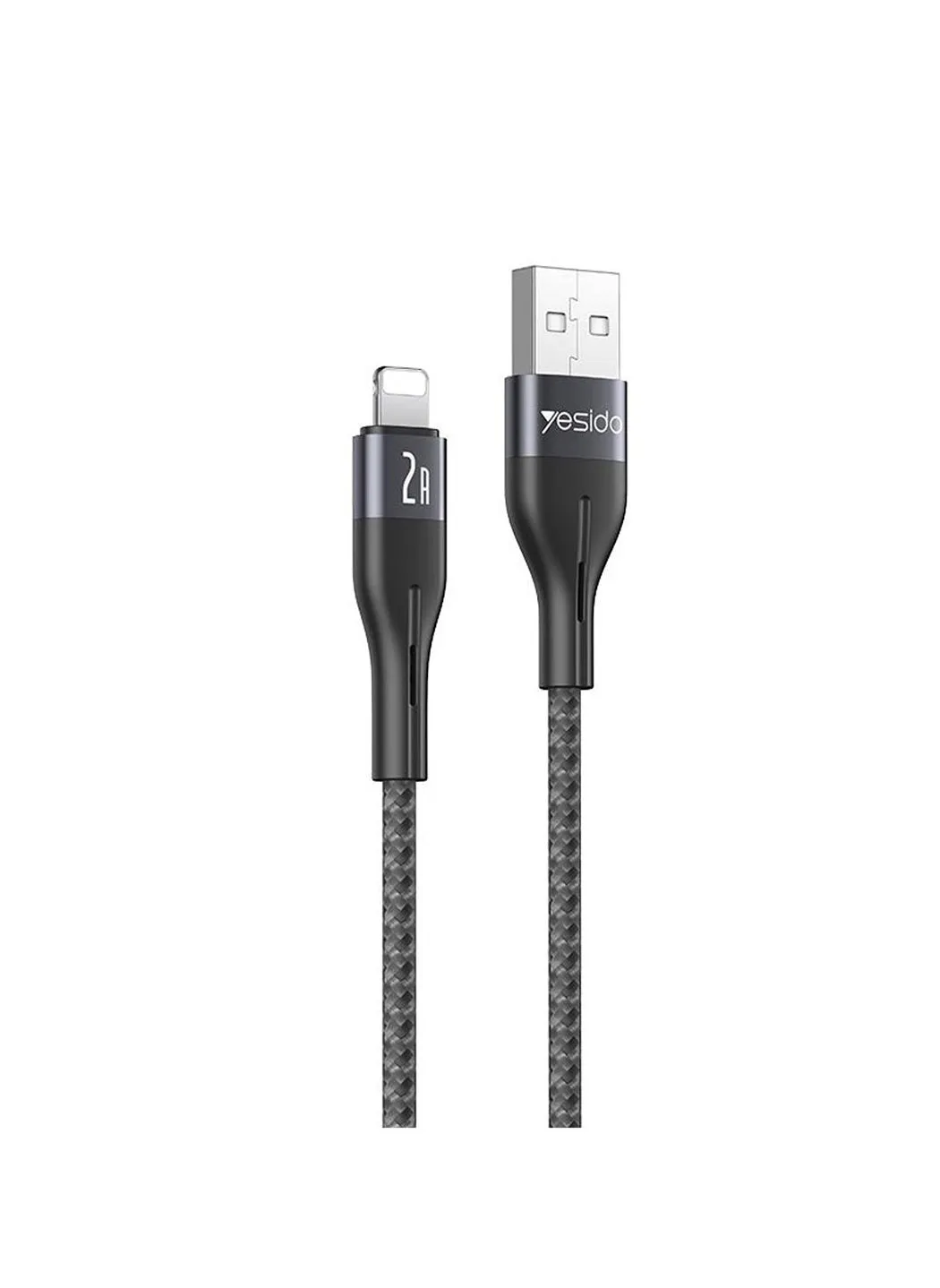 يسيدو CA121M USB إلى واجهة مايكرو سبائك الألومنيوم بطول 1 متر + كابل كابل قطن ماكس 2 أمبير - أسود-1