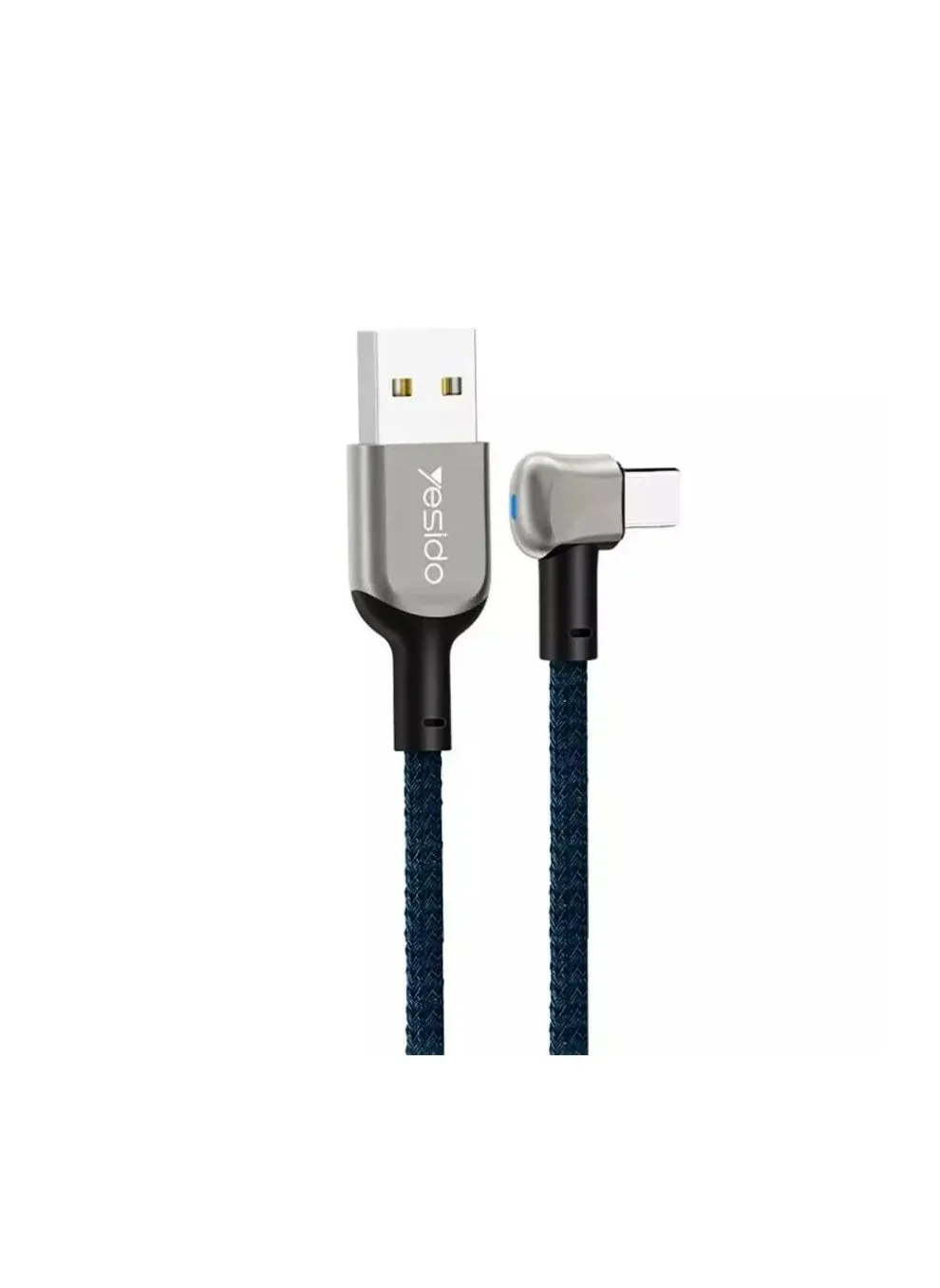 يسيدو CA39 لعبة موبايل بتصميم الكوع 90 درجة زاوية قائمة 2.4 أمبير USB 1.2 متر USB إلى كابل شحن بيانات لايتنينج لأجهزة أبل آي أو إس آي فون المحمولة - أسود-1