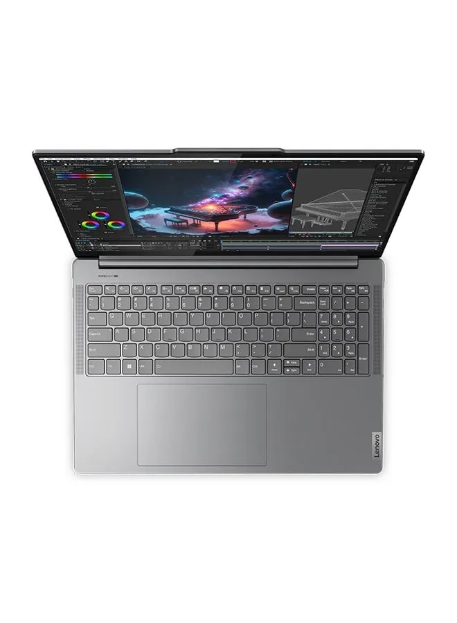 كمبيوتر محمول Yoga Pro 9 16IMH9 بشاشة مقاس 16 بوصة ومعالج Core Ultra 9 وذاكرة وصول عشوائي 32 جيجابايت ومحرك أقراص SSD سعة 1 تيرابايت وبطاقة رسوميات Nvidia Geforce RTX 4060 سعة 8 جيجابايت ونظام تشغيل Windows 11 Home-2